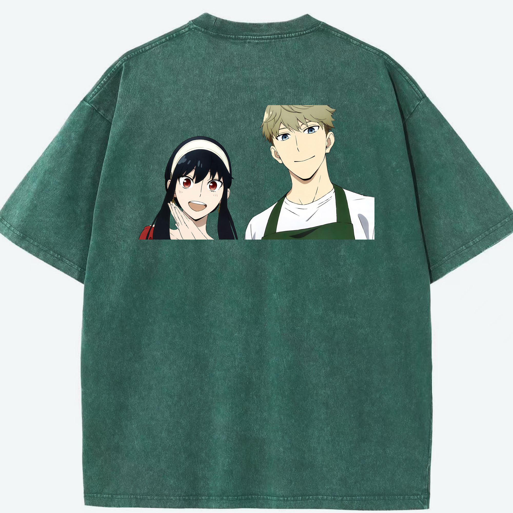 （画像用） SPY×FAMILY间谍家家酒 綿100% ヴィンテージ風 半袖Tシャツ（背面プリント）